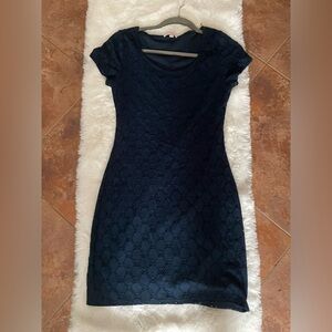 Isaac Mizrahi Navy Midi Lace Dress